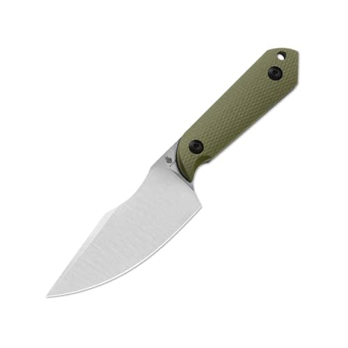 Kizer Mini Harpoon Fixed Blade Knife, 1040SM1, Micarta Handle, Hunting and EDC Camping Knife — D2 Blade+Green G10 Handle