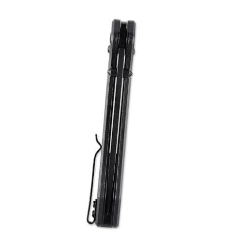 D2 Steel Reversible Clip Pocket Knife: 3.14" Black Drop Point, G10 Handle, Axis Lock, Ideal for Camping