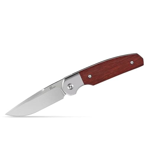 Handcrafted D2 Steel Folding Pocket Knife with Sturdy Wooden Handle – Ideal for Camping, Hunting, Hiking & EDC