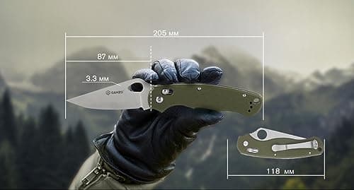 Ganzo G729-GR Green Folding Pocket Knife, 440C Blade, Ergonomic Handle, Outdoor Essential