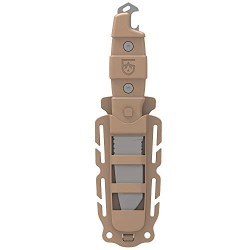 GEAR AID Quick Release Sheath, 3" Titanium-Coated Blade Tanto Knife