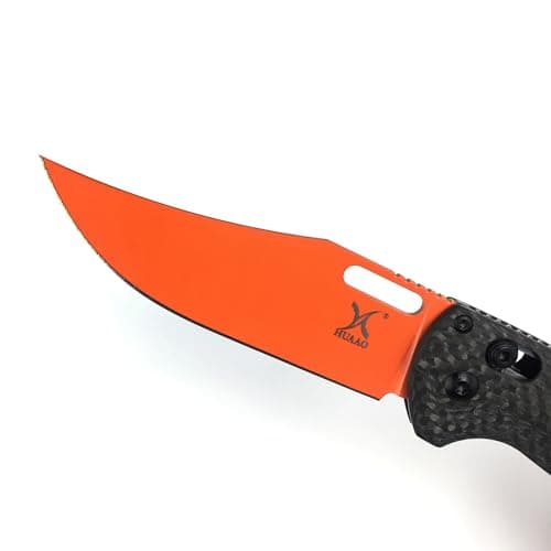 HUAAO Manual Open Folding Knife for Camping Hunting