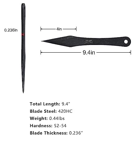 JXE JXO 9.4" Stainless Steel Spinning Spikes with Nylon Sheath