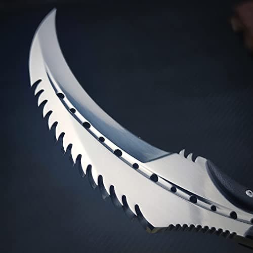 HUAAO Karambit Knife with Leather Sheath & Fixed Blade