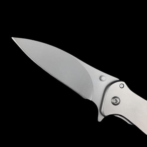 HUAAO 8Cr13MoV Flipper Camping Knife, 2.6" EDC Pocket Knife with Handle Clip and Lock
