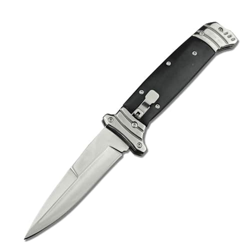 Goshawk 8.7" Assisted Opening Knife, Men's Survival Tool, Wenge Wood Handle