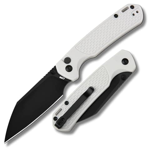 CJRB Pyrite-Light Pocket Knife, 3.34" AR-RPM9 Steel EDC Knife, Green, J1945 — Light Gray