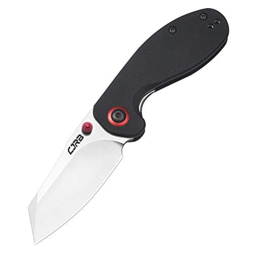 CJRB Maileah G10 Handle Folding Knife, 2.39" AR-RPM9 Blade, Natural Green for Men Outdoor Survival — Black
