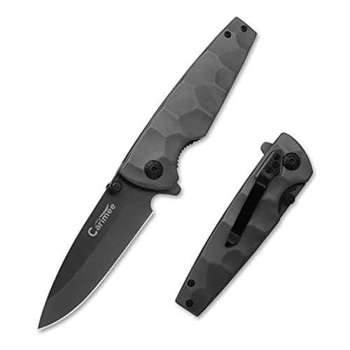 Premium EDC Pocket Knife - 3.3", Ti-Coated D2 Steel Blade