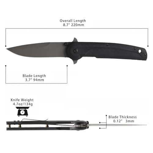 D2 Steel Multifunctional Pocket Knife for Men, Edc, Outdoor, Camping