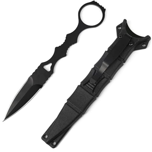Portable 440C Steel Fixed Blade Knife with Kydex Sheath