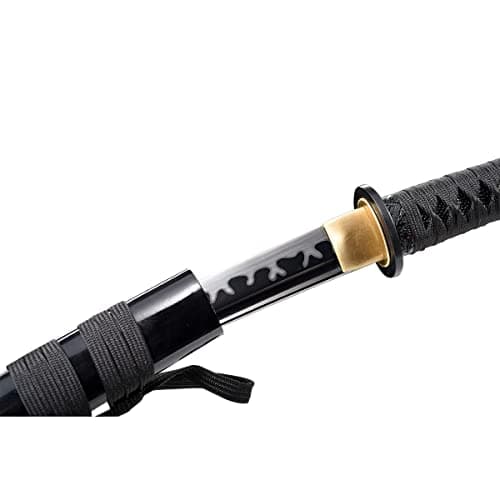 Japanese Short Katana Samurai 20Inch 9260 Spring Steel Black Blade