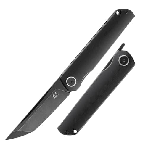 Miki 3.6-Inch Tanto D2 Pocket Knife,G-10 Handle for Camping Hiking