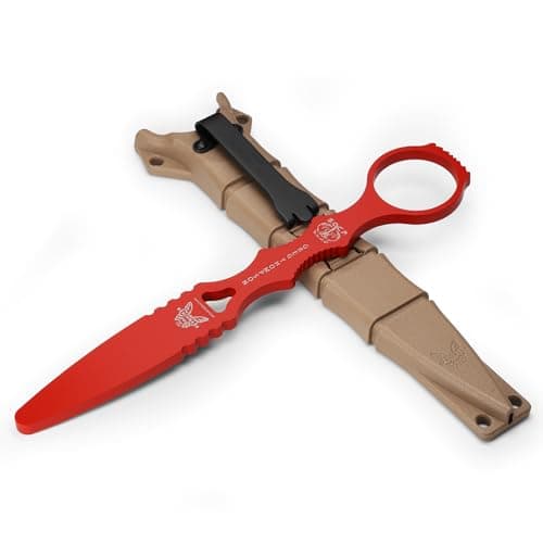 Benchmade 176T SOCP Tactical Training Dagger, Red 400C Handle