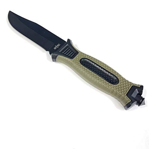 S-TEC Rambo I Black Fixed Blade Hunting Knife I Stainless Steel I Camping & Outdoor