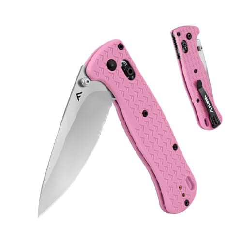 FLISSA 4.5" Folding Pocket Knife, AUS-8 Steel, Axis Lock, Green (Men's Gift) — Pink
