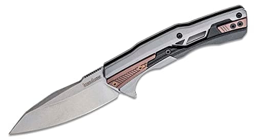 Kershaw Endgame Pocket Knife, 3.25" D2 Carbon Steel, Manual Flipper, Frame Lock