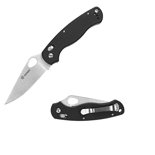Ganzo G729-GR Green Folding Pocket Knife, 440C Blade, Ergonomic Handle, Outdoor Essential — black