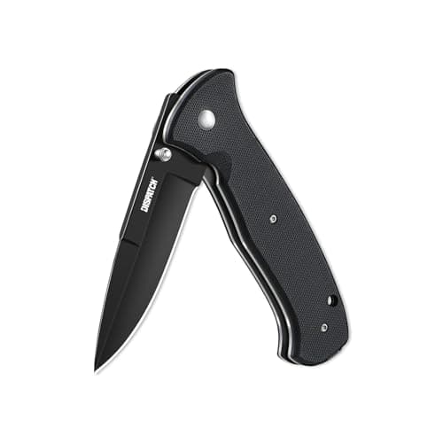Axis Lock Pocket Knife, 3.46" D2 Steel Blade, G10 Handle, Crossbar Lock, Camping & Hiking — Black Pocket Knives