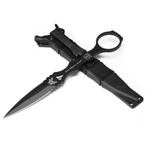 Benchmade SOCP Double Edge Dagger, Black Handle