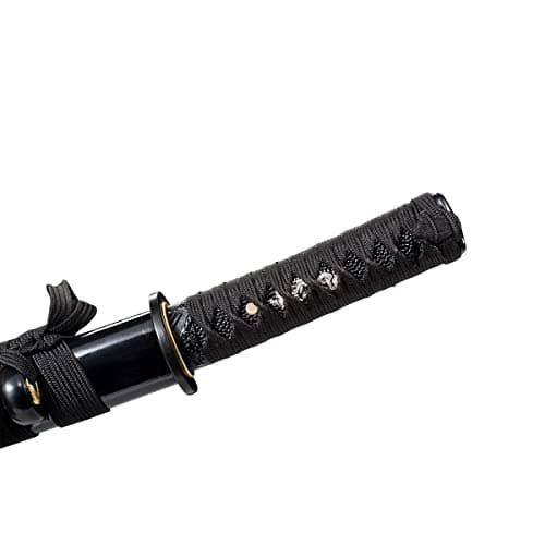 Japanese Short Katana Samurai 20Inch 9260 Spring Steel Black Blade