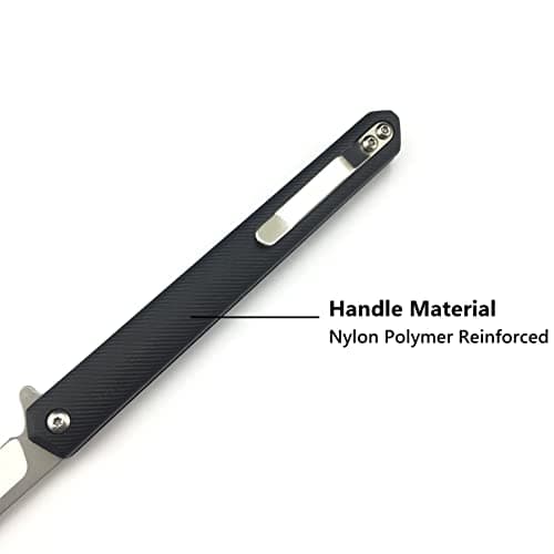 HUAAO Slim 7.95" Gentleman's Flip Knife for EDC, Camping, Fishing, Hiking