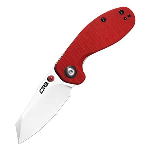 CJRB Maileah G10 Handle Folding Knife, 2.39" AR-RPM9 Blade, Natural Green for Men Outdoor Survival — Red