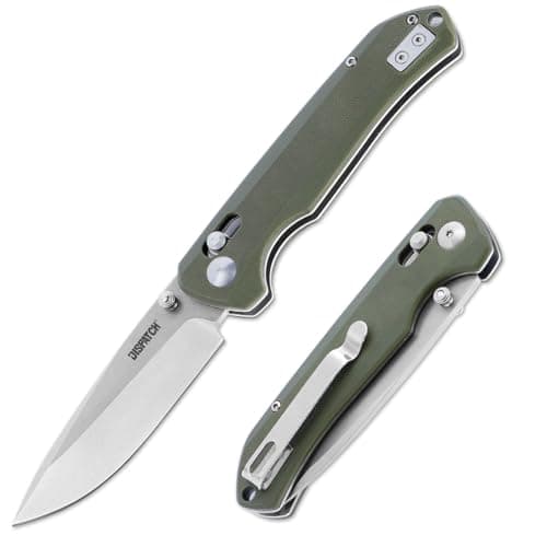Axis Lock Pocket Knife, 3.46" D2 Steel Blade, G10 Handle, Crossbar Lock, Camping & Hiking