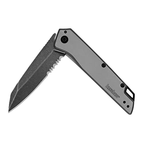 Kershaw Misdirect Folding Pocket Knife, 4Cr14 Steel Blade — Serrated Blade