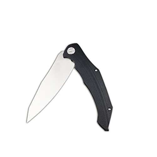 HUAAO 4.3'' D2 Blade Flipper Knife with G10 Handle for Outdoor Survival