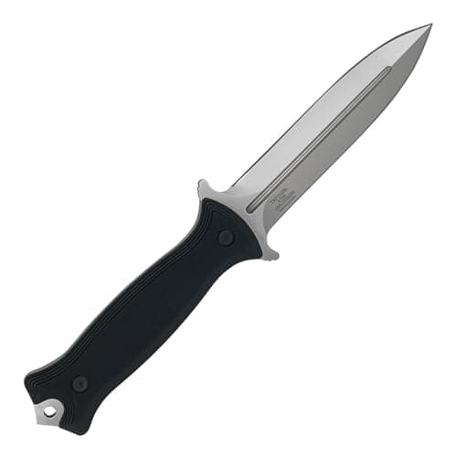 Tactical Survival Knife with G10 Handle and Molle Clip (Silver TKF202SL)
