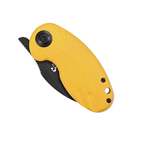 Sitivien ST153 Chinese Zodiac Pocket Knife, Sandvik 14C28N Black Stonewashed Blade, G10 Handle, Camping & Hunting