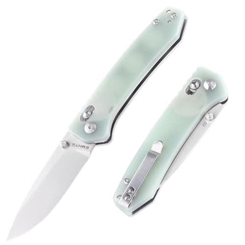 3.14" D2 Steel Satin Blade Folding Knife, G10 Scales, Axis Lock, Reversible Clip, Perfect for Men, Women, Camping & Hiki