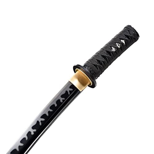 Japanese Short Katana Samurai 20Inch 9260 Spring Steel Black Blade