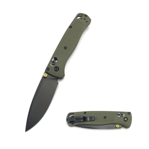 Manual Open Bugout 535 Folding Knife, 3" 8Cr13MoV Blade, Grivory Handle, Belt Clip