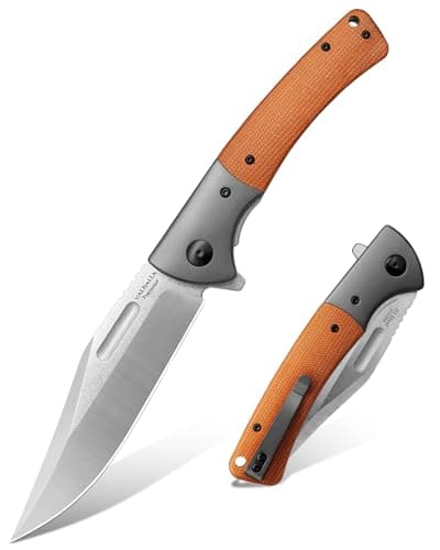 Valhalla Pterosaurs D2 Steel Pocket Knife, Men's Hunting Gift (BLACK) — BROWM