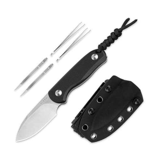 Kizer Drop Bear D2 Satin EDC Knife, Black G10 Handle, Outdoor Survival Tool