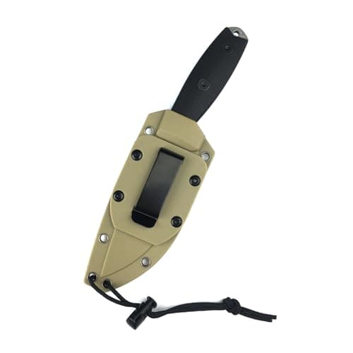 Tactical Survival Knife with 8.3in Fixed Blade, 3.15in 9Cr18Mov Blade, and Nonslip G10 Handle