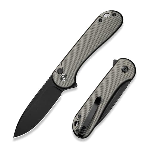 CIVIVI Elementum II Damascus Blade Pocket Knife, Deep Carry Clip, EDC C18062PB-DS1 — Gray