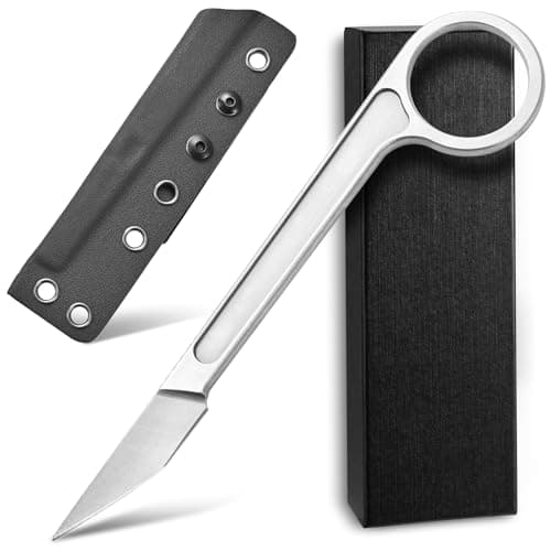 Ccanku C1104 Fixed Blade Knife, D2 Steel, Stainless Steel Handle, EDC Tool for Hunting, Survival, and Camping — Silver