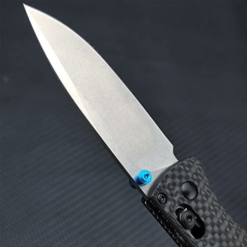 Axis Lock Knife: Men's EDC Folding Satin Blade 440C Carbon Fiber Handle Knives