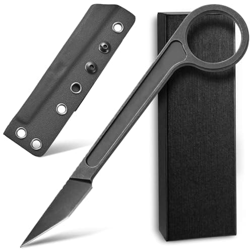 Ccanku C1104 Fixed Blade Knife, D2 Steel, Stainless Steel Handle, EDC Tool for Hunting, Survival, and Camping