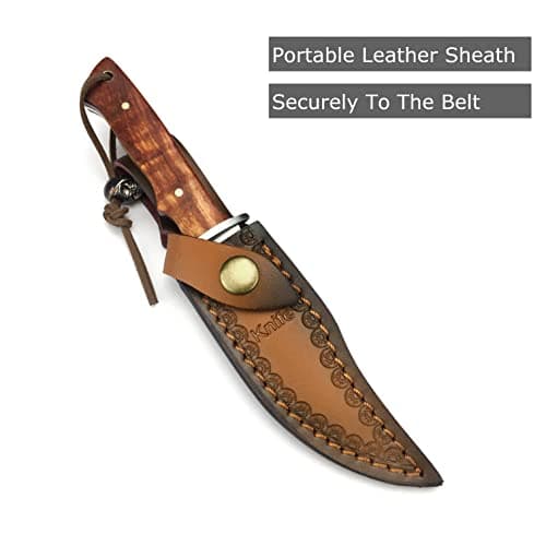 HUAAO 7.6'' Tanto Fixed Blade Knife with Sheath