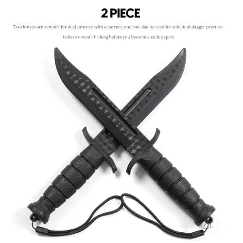 RTCT Black Polypropylene Training Daggers (2 Pack) Safe for S/F Training