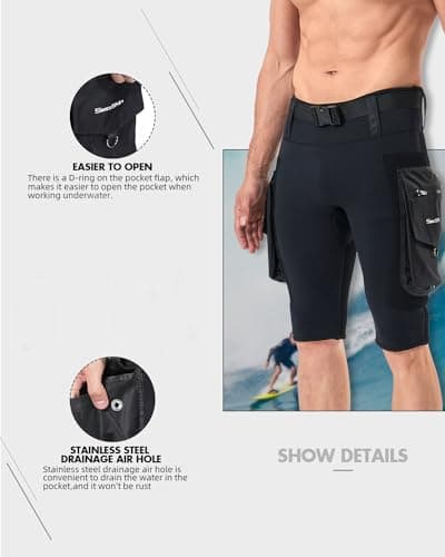 Seaskin Men's 2.5mm Diving Shorts with Pocket