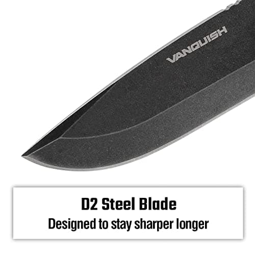Vanquish D2 Steel Folding Pocket Knife, G10 Handle, EDC for Hunting & Camping