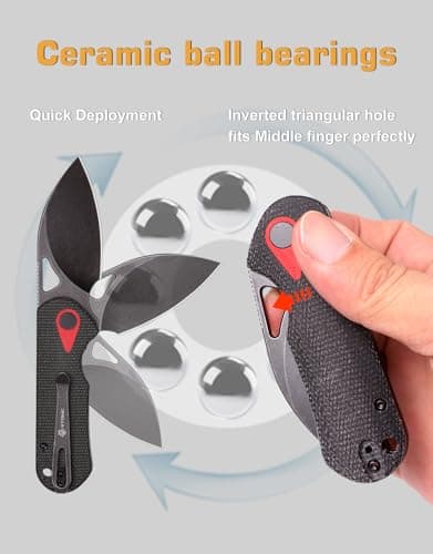 Compact 2.5 Folding Knife with Micarta Handle - Ideal Gift for Men and Women