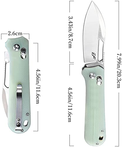 Eafengrow EF963 Jade Folding Knife with D2 Blade and G10 Handle