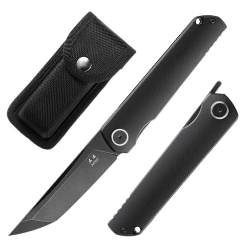 Miki 3.6-Inch Tanto D2 Pocket Knife,G-10 Handle for Camping Hiking