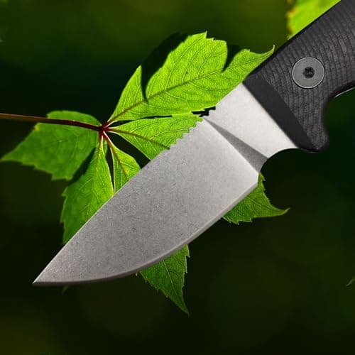 Tactical Survival Knife with 8.3in Fixed Blade, 3.15in 9Cr18Mov Blade, and Nonslip G10 Handle